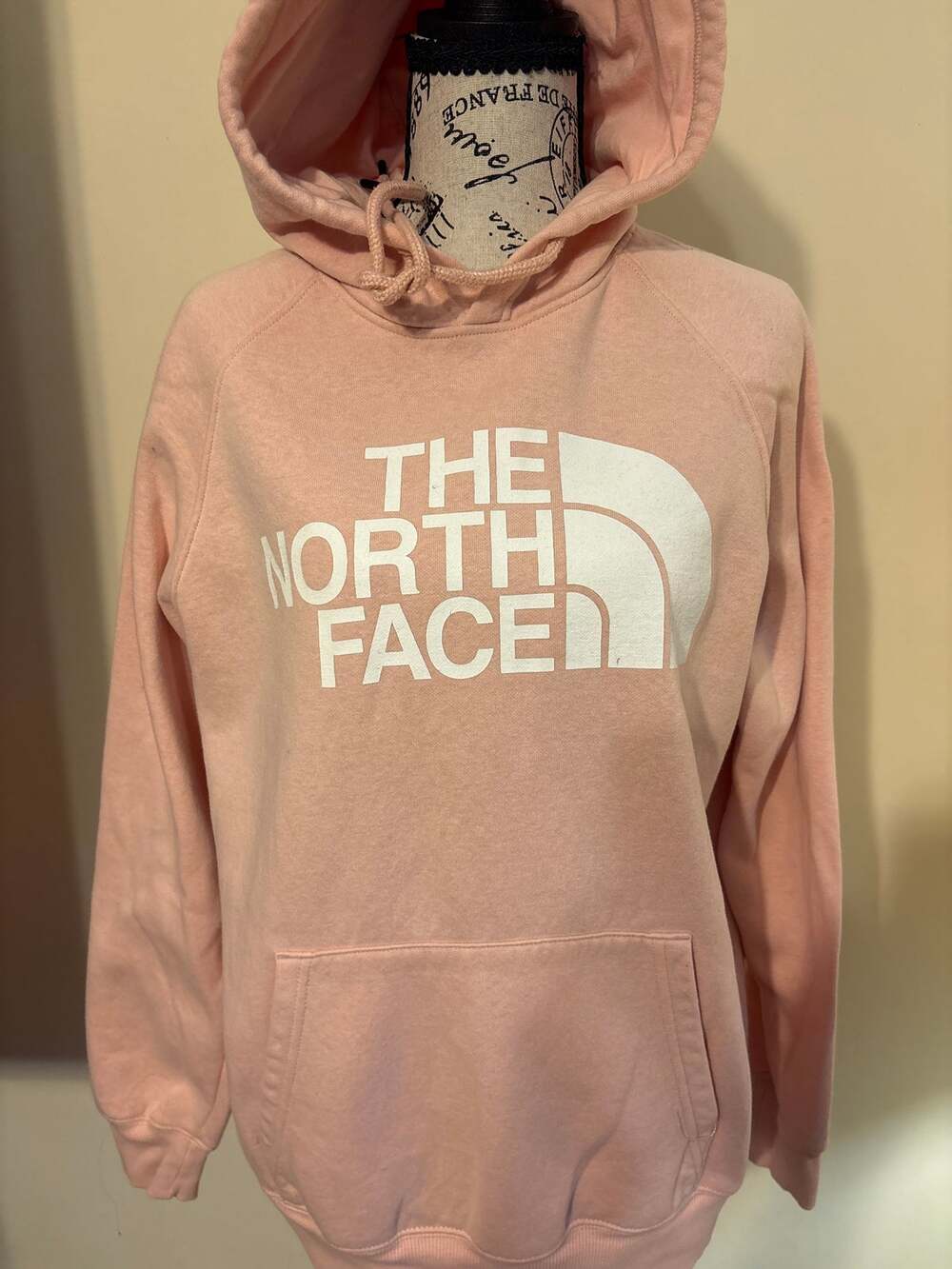 The North Face Women's Half Dome Pullover Hoodie Pink White Logo Sz Medium